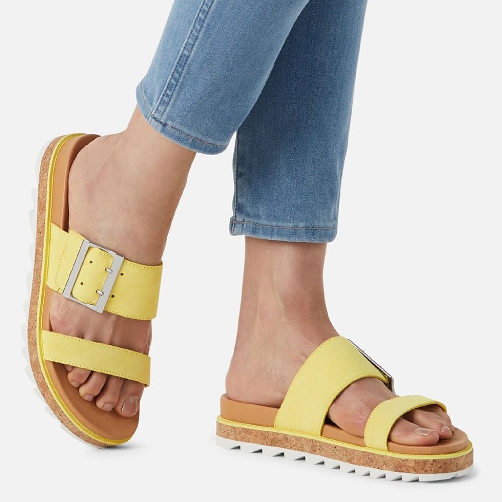 *NEW* Sorel Roaming Buckle Slide Sunnyside Suede Slide Sandal 7.5